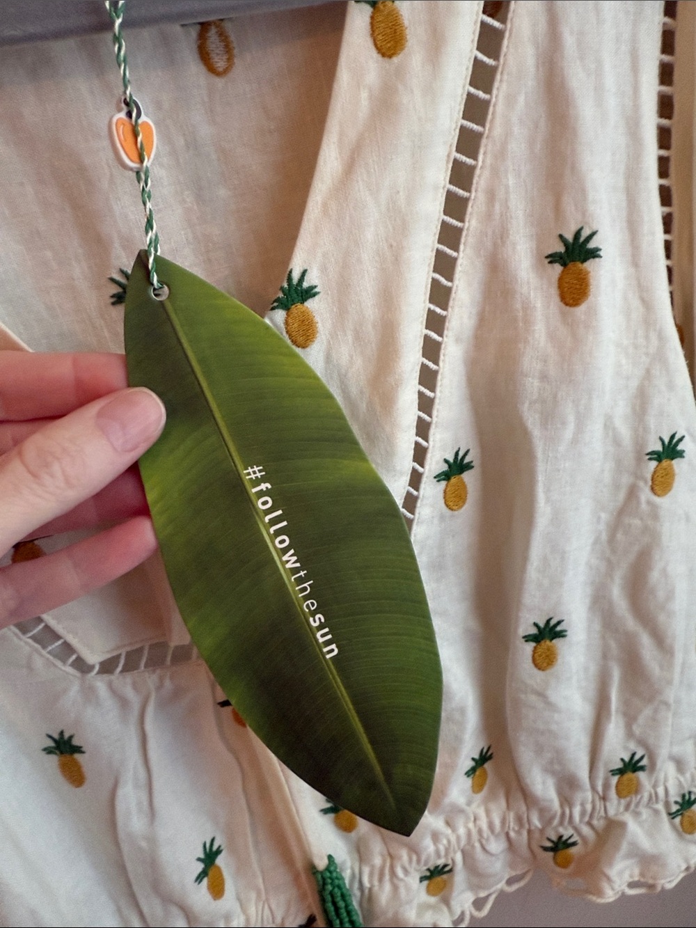 NWT FARM Rio Pineapple Embroidered Blouse - Picture 3 of 8